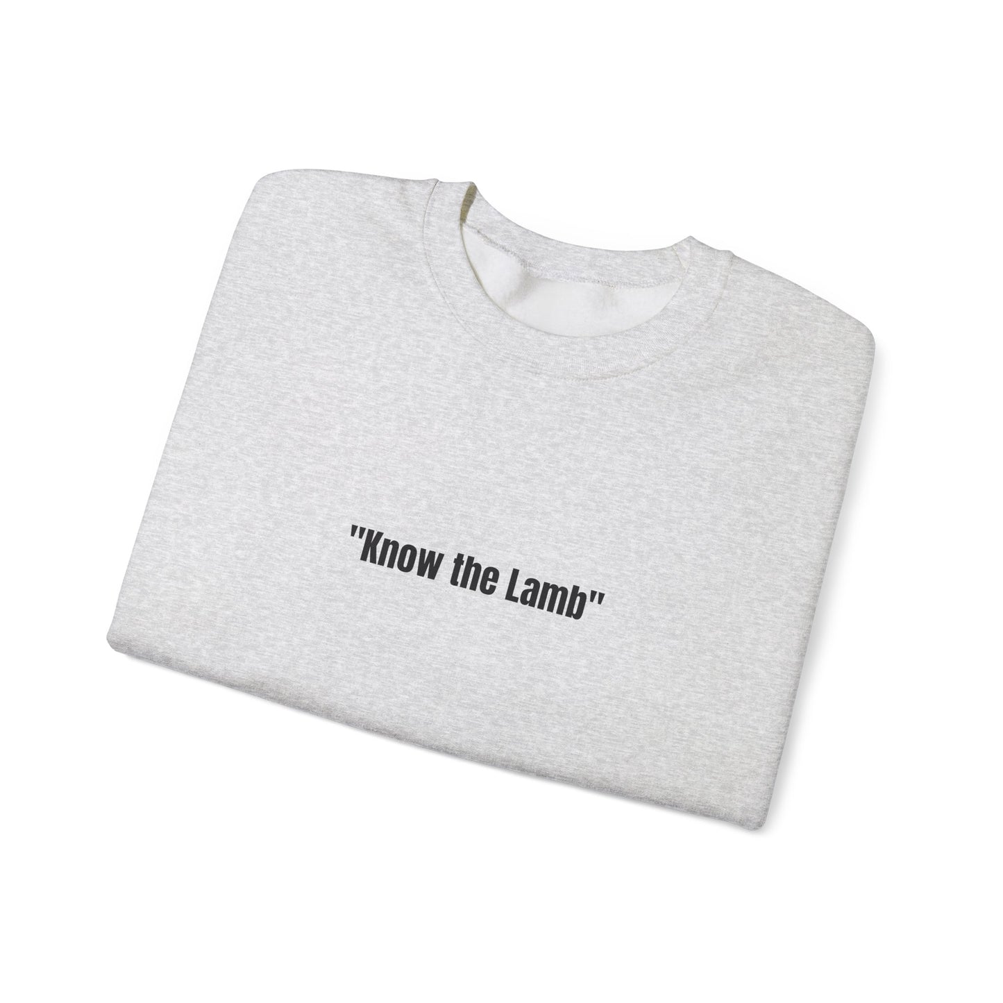 "Know the Lamb" Crewneck Sweatshirt - Classic Block Print